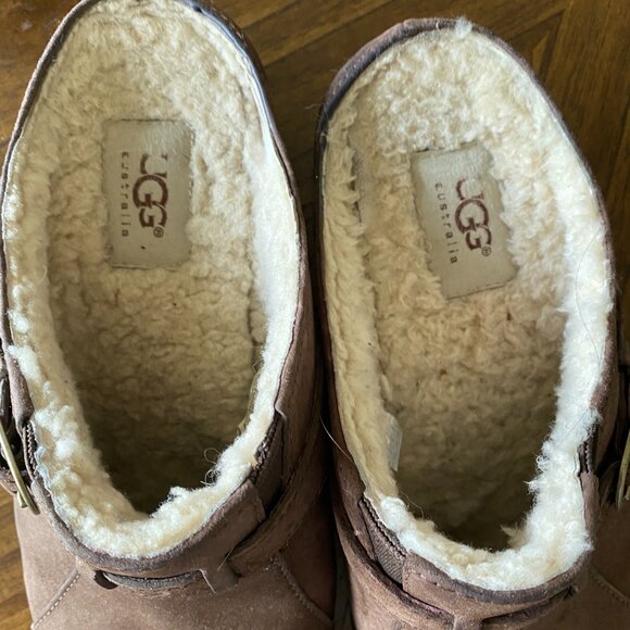 Ugg Suede Clogs (Mules) Sherpa lined | size 9 - Picture 4 of 7